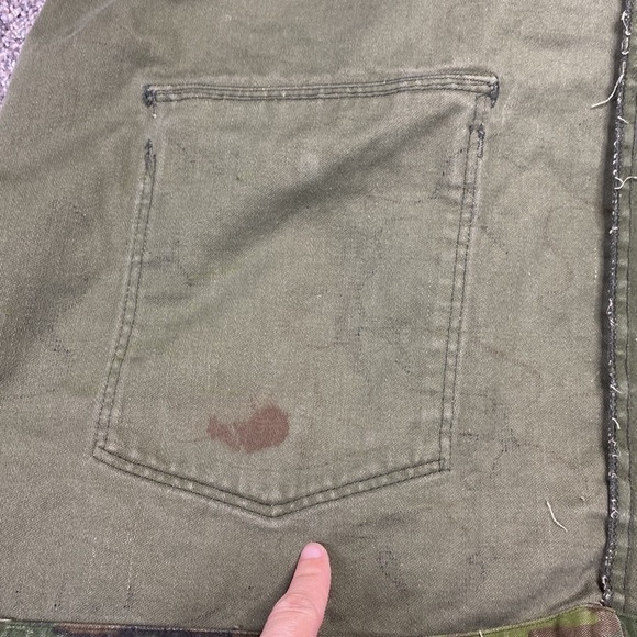 Vintage Polar Brand Camo Camouflage Military Utility Field Jacket 60s Size XL - Picture 7 of 8